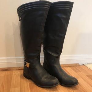 Sz 7 wide calf dark brown Jasmin boots